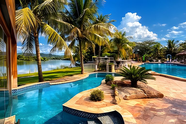 Laguna Flats: Vista Lago & Resort Incrível